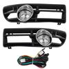 Car Front Lower Bumper Fog Lights Assembly For VW Bora Jetta MK4 1998-2004 Fog Lamp Cover Grille With Switch Harness-M53K