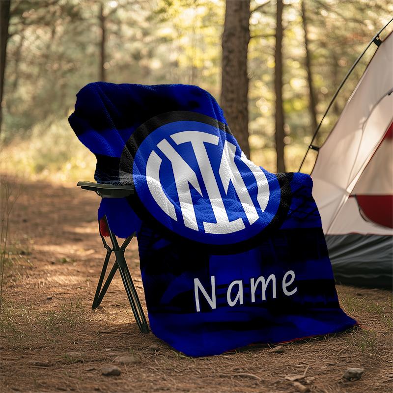 Personalized Custom Name Blanket - Inter Milan Print Design,Blanket for Sofa,Bed,Travel,Camping - Soft and Warm, Great Gift