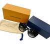 Excellent LOUIS VUITTON LV GO-14 Round Sunglasses Black Women Z2378E Used