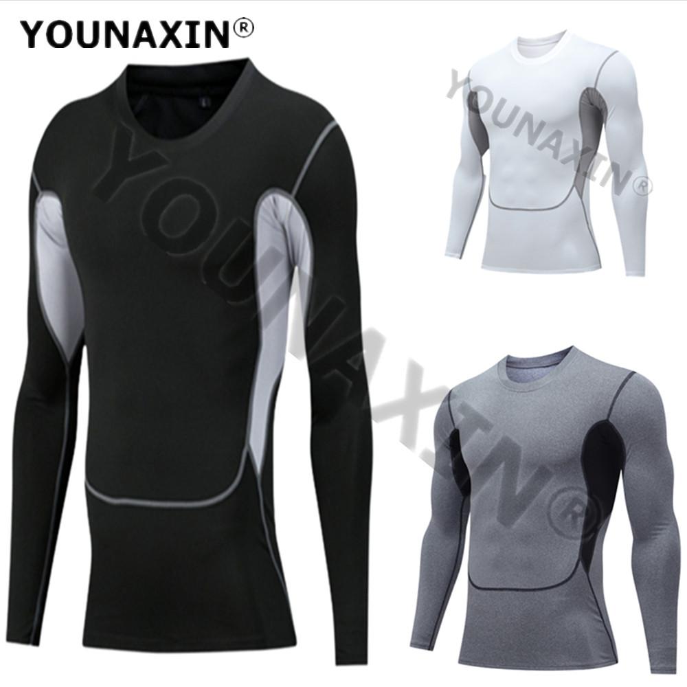Men's Compression Long Sleeves T-Shirts Basketball Sports Tight Gym Fitness Boy Running Top Outdoor Cycling Clothes Quick Drying S M L XL 2XL 3XL