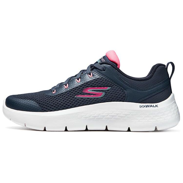 Skechers Go Walk Flex Comfortable Shock Absorbing Durable Breathable Low Top Running Shoes Women sneakers Black Red 124817-NVCL 35