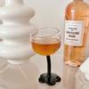 Cute Colourful Glass Wine Glass Tilted Heads Goblet Red Wine Cocktail Champagne Glass Cup Dessert Ice Cream Bow Cup