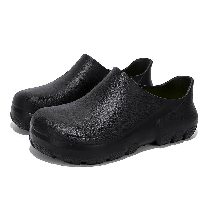 

Мужская обувь для поваров, водонепроницаемая обувь для рыбалки, нескользящая рабочая обувь для улицы, маслостойкие сандалии для кухни, легкие мужские садовые сабо 40