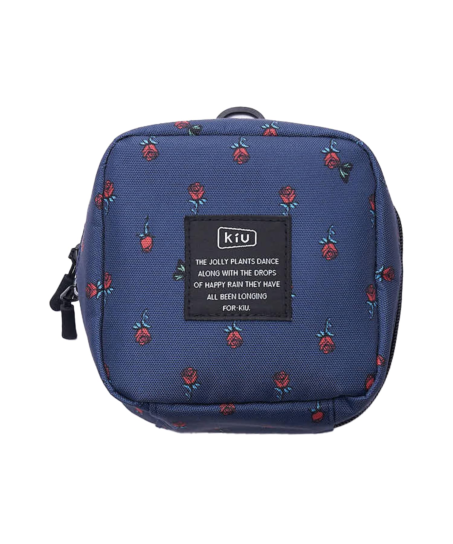 KiU Water Repellent Square Pouch perfect for and everyday and cute Rose - Waterproof, water-repellent, makeup, cosmetics, gadgets, travel, use.