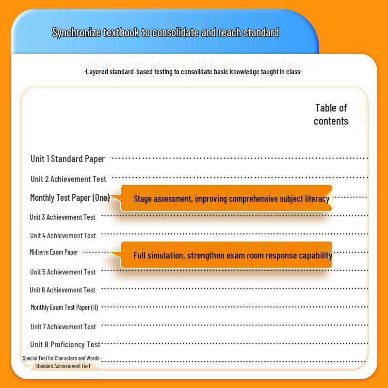 Complete Set: Huanggang Standard Test Papers Vol. 1-6 for Upper-Grade Primary School - Chinese, Math, English (Renjiao Edition)