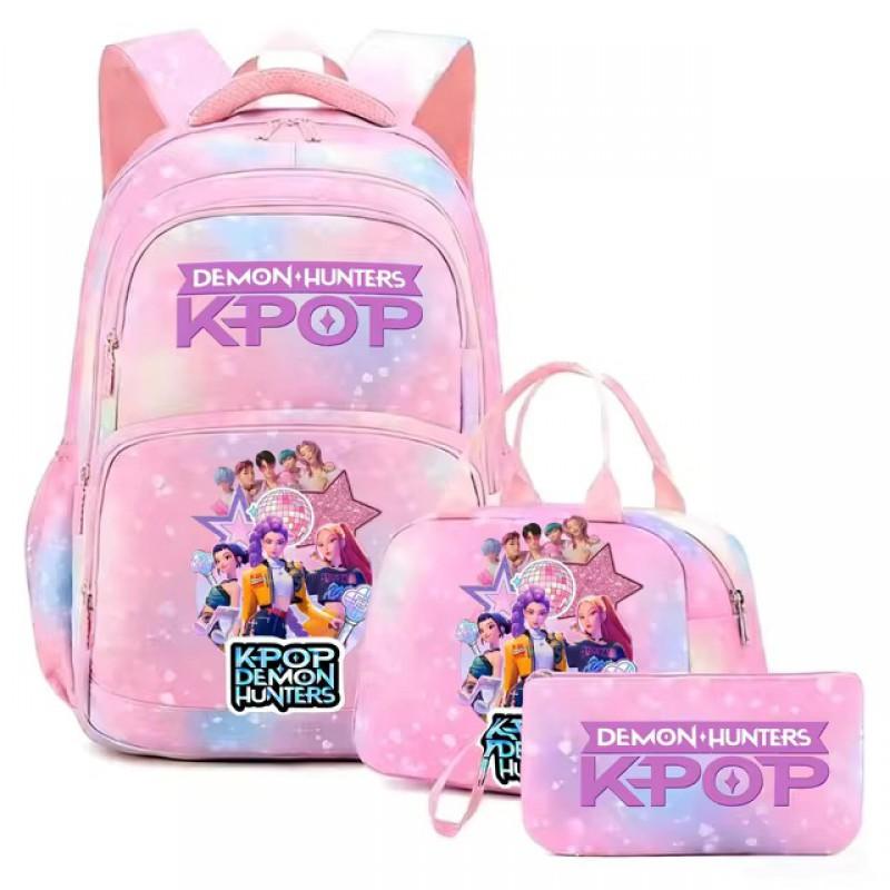 K-Pop Inspired Dual Compartment Backpack Teen Girls - Large Capacity 75L School Bag With Lunch Pouch Laptop Sleeve