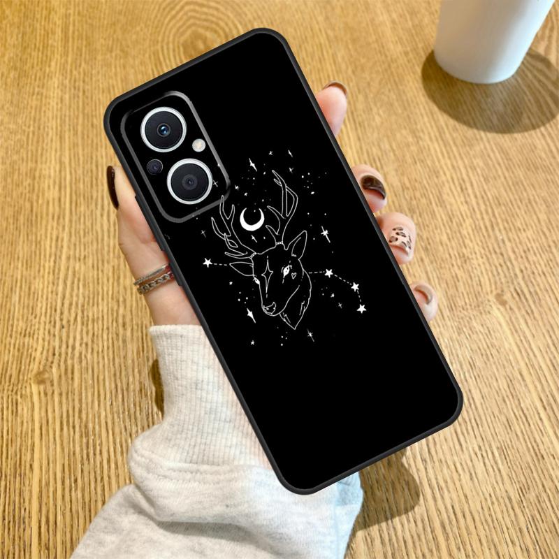 Black Aesthetic Skeleton Digital Art Funda For OPPO Reno 10 11 12 13 14 Pro 14F 13F 12F 11F 7 8 Lite OPPO Find X5 X8 X9 Pro Case