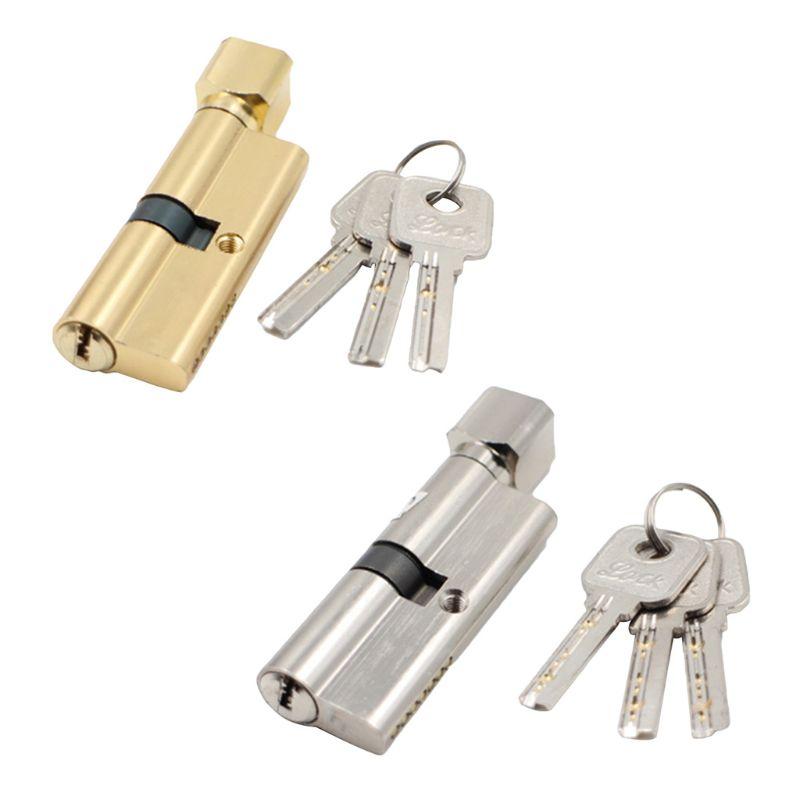 Cilindro Serratura Porta d'Ingresso con Chiave Serratura Completa con 3 Chiavi Serratura Antifurto per Porta d'Ingresso Cilindro Serratura Singola per Casa