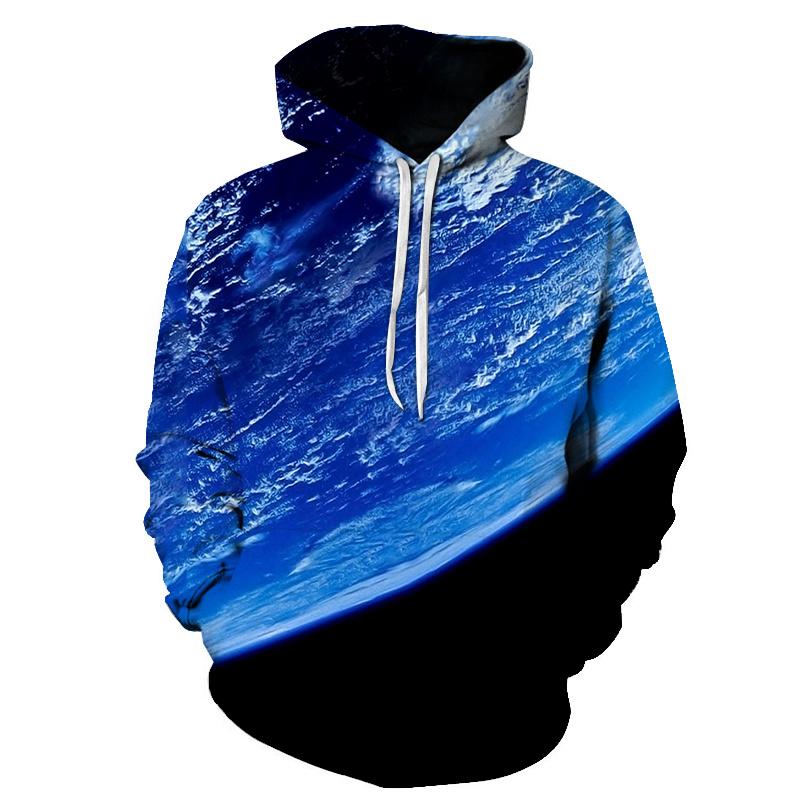 

Starlit Sky Pattern Hoodie For Men Women Planet Space 3D Print Sweatshirts Casual Hoodies Pullover Long Sleeves Loose Streetwear XL