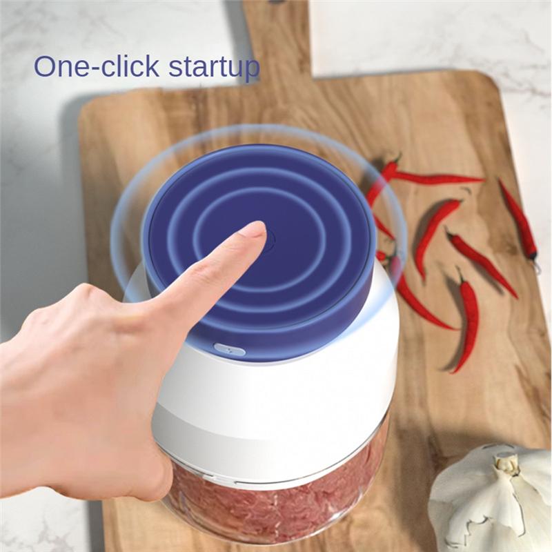 ABWR-Meat Grinder Electric Cooking Machine Food Machine Garlic Mixer Household Stuffing Multifunctional Grinder Durable 270ML