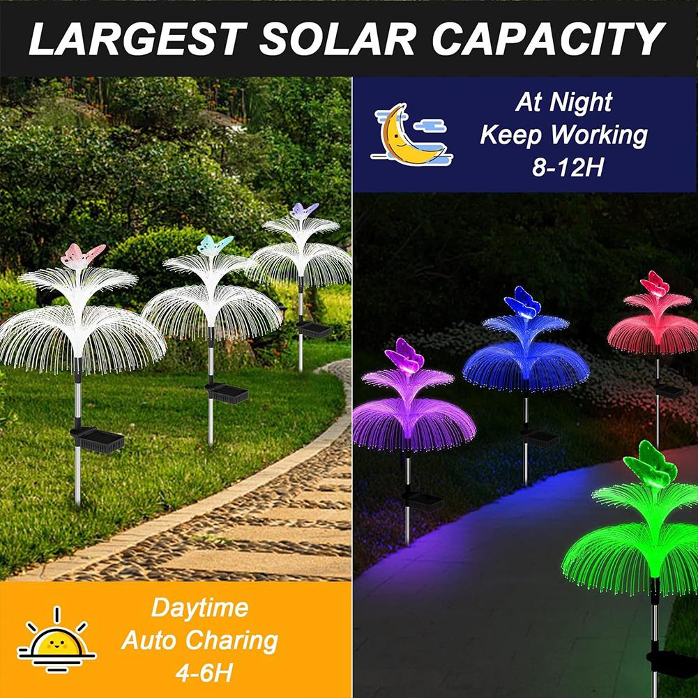 Kolip Solar Garden Lights, Christmas Tree Decorative Lamp, Waterproof 7 Color Changing Outdoor Decorative Lights For Yard Garden