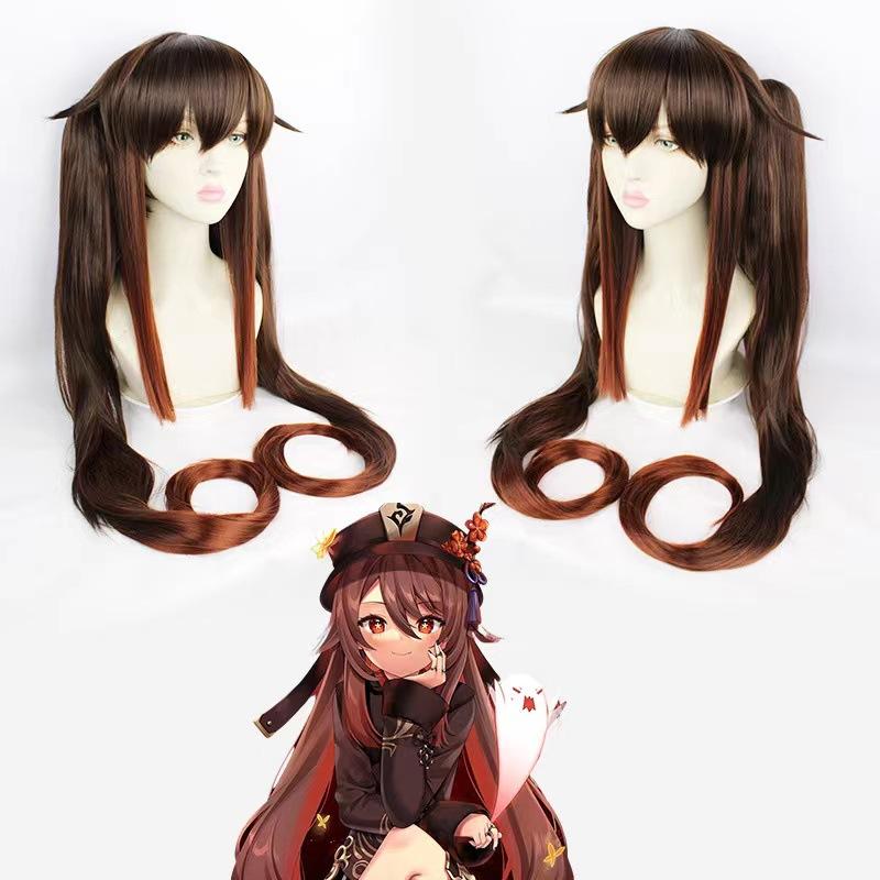   Hutao Cosplay Costume Shoes Uniform Wig Chinese Style Halloween Costumes for Women Game Hu Tao