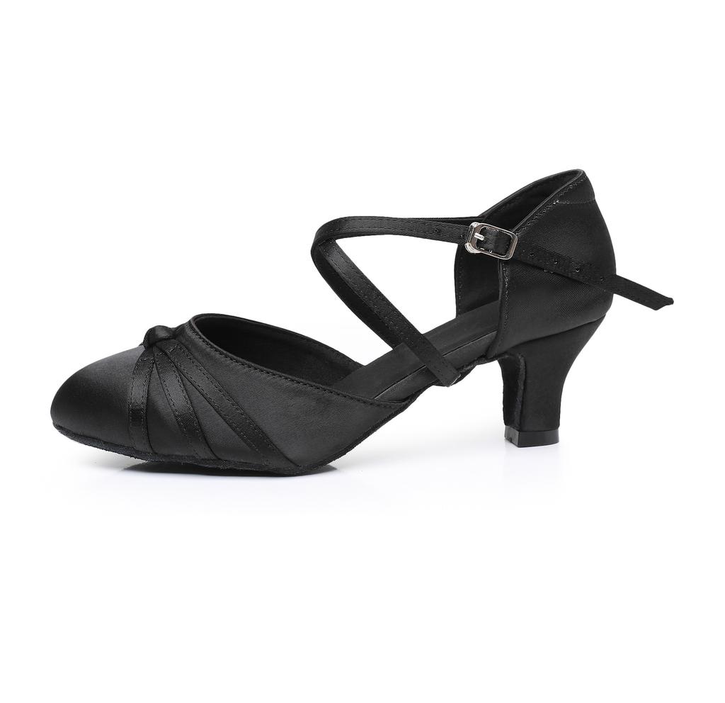 Saténové Latinské Taneční Boty Tango Salsa Společenské Taneční Boty pro Ženy Vnitřní Profesionální Vysoké Podpatky Taneční Tenisky 5.5/7cm