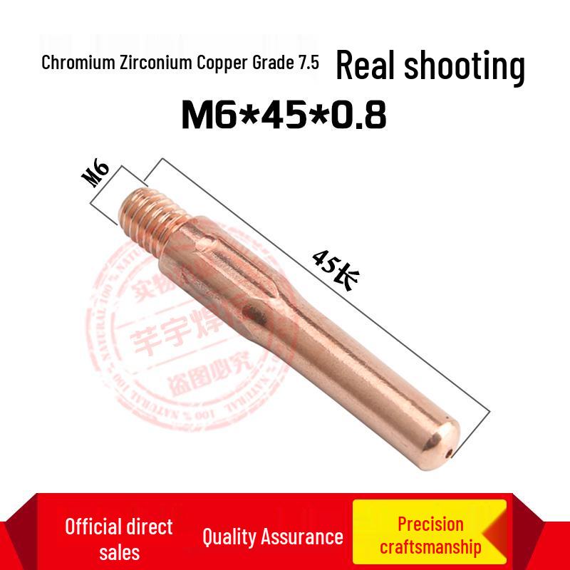 MIG Welder Contact Tip for Gas Shielded CO2 Gun - 0.8/1.0/1.2 Feed Wire