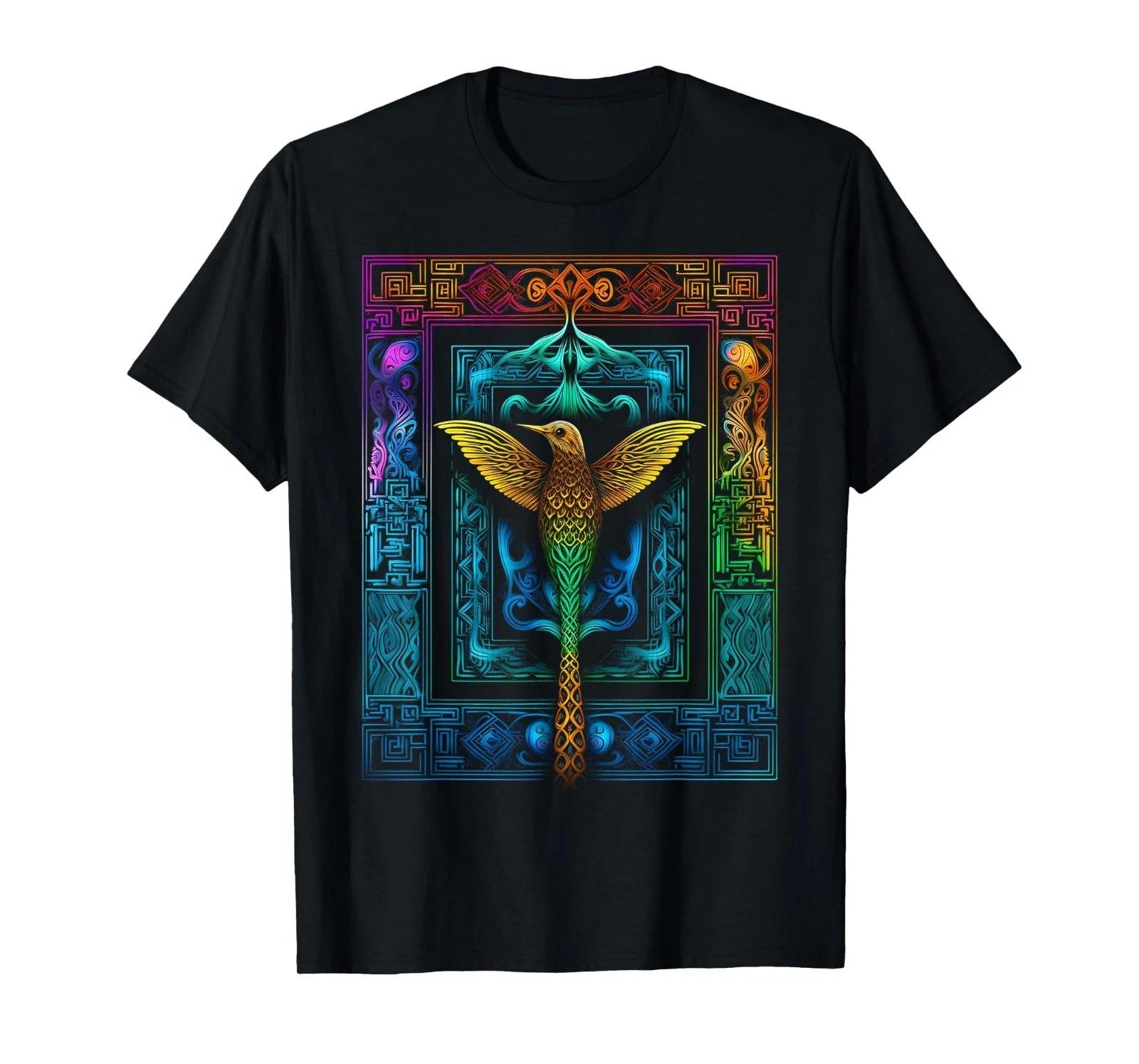

Hummingbird Colorful Mandala Animal Art Bird T-Shirt 4XL
