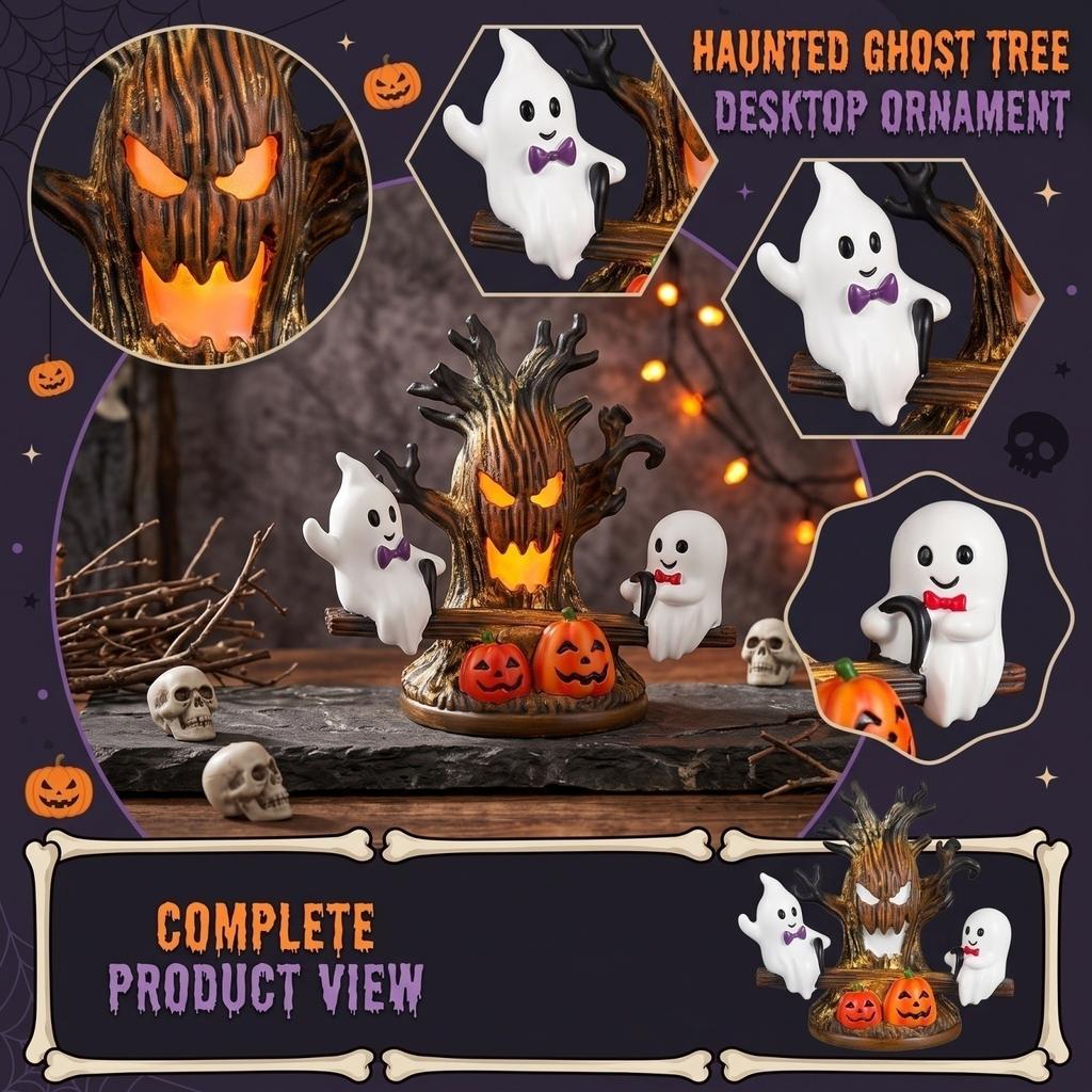Halloween Resin Night Light Decoration for Home Party Holiday Decor