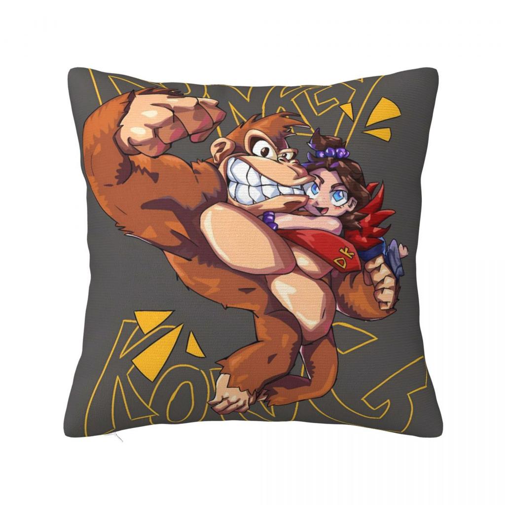 Donkeys Kong Bananzas Pillow Case Cushion Cover Polyester Graphic Pillow Cover Morden Pillowcases For Sofa Home Decorative