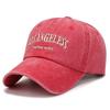 Unisex Distressed Embroidered Cotton Baseball Cap with Soft Brim for Sun Protection