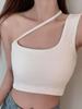 Autumn/Winter Women's One-Shoulder Solid Color Bandeau Top with Beautiful Back Design