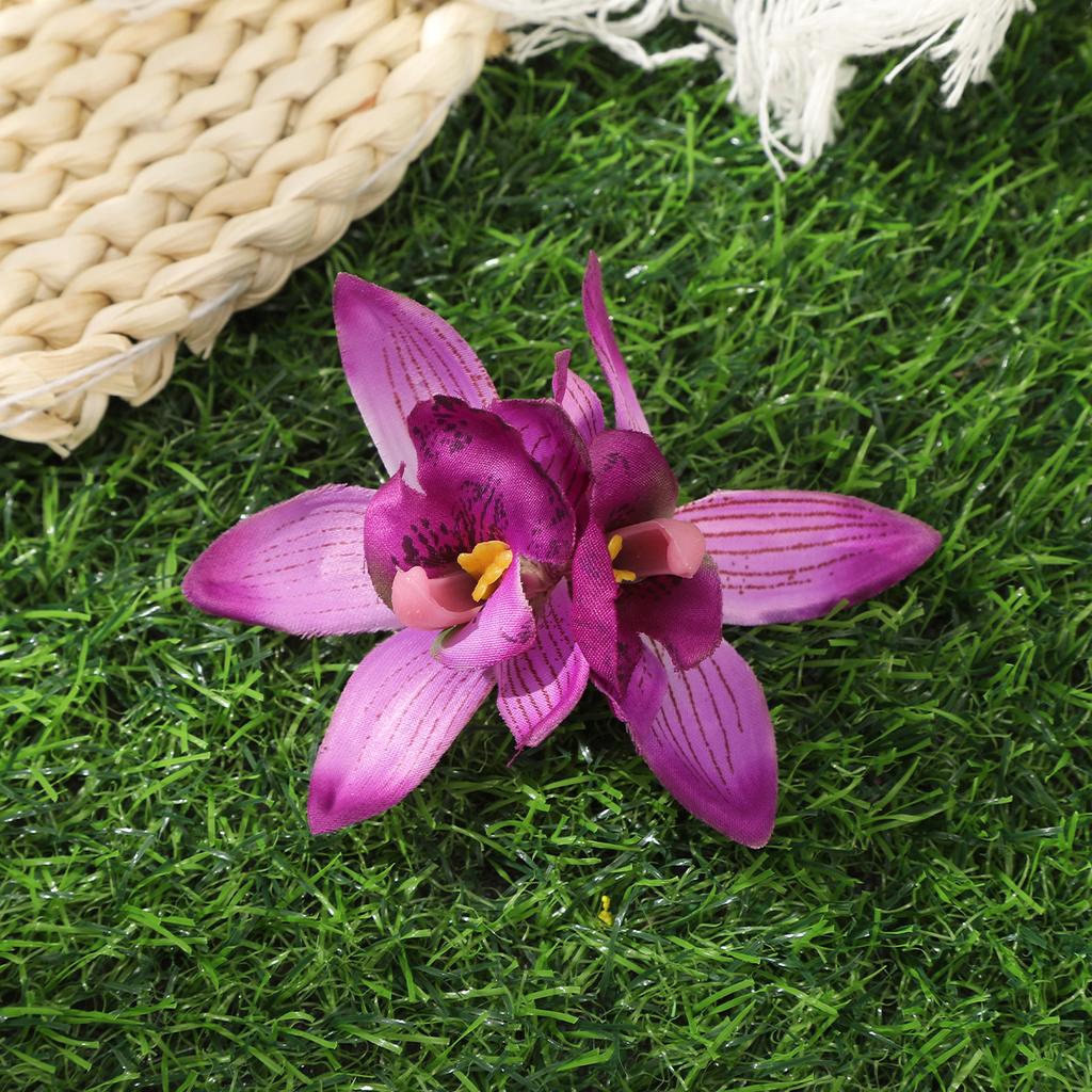 Orchidėjų Gėlių Plaukų Sagtys Bohemiška Maža Plaukų Sagtis Vestuvinė Sagtis Paplūdimio Vestuvių Gėlė Moteriška Šventinė Plaukų Sagtis Plaukų Aksesuarai
