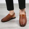 Summer Fashion New Men's Gladiators Peep Toe Strap Buckle Casual Shoes Breathable Beach Sandals Outdoor Slippers Plus Size 38-46