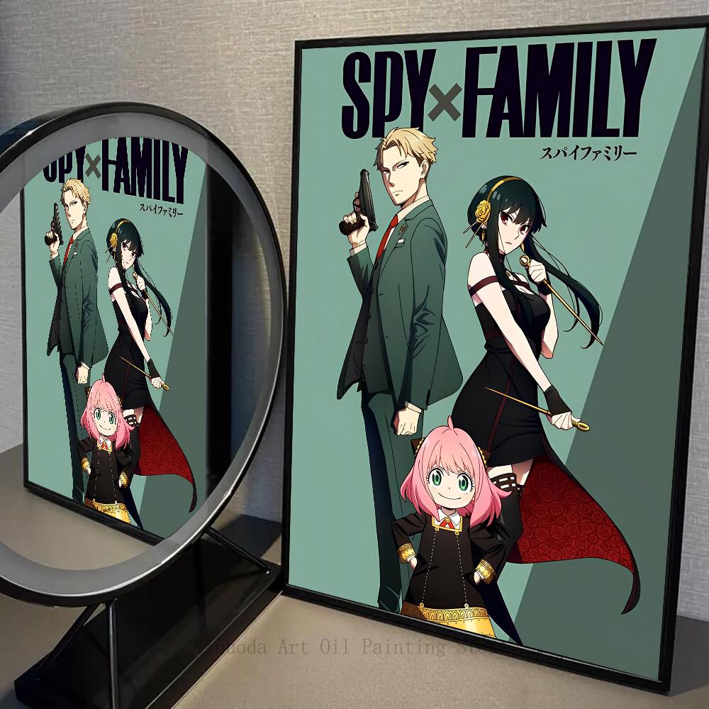 1PC Anime Spy X Family Comic Book Poster Poster Self-adhesive Art Waterproof Paper Sticker Coffee House Bar Room Wall Decor