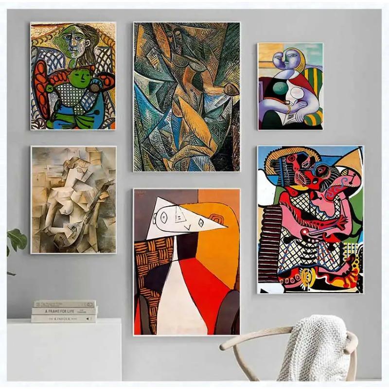 Abstract Figure Line Picasso Canvas Painting Posters and Prints Nordic Wall Art Pictures Home Living Room Murals Decor