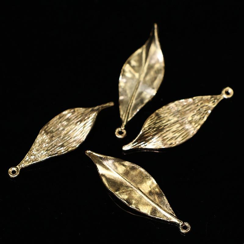 10 Stück antikes Gold DIY handgefertigter Brauthaarschmuck, Retro-Legierungsblätter, Anhänger, Haarnadeln, Accessoires, Materialien