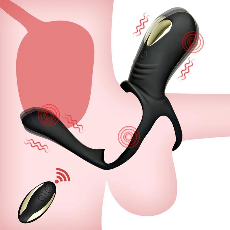 Penisring Vibrierender Klitorisstimulator G-Punkt-Massagegerät Verzögerung der Ejakulation Vagina Orgasmus Massageador Anal Vibrator Produkt für Erwachsene