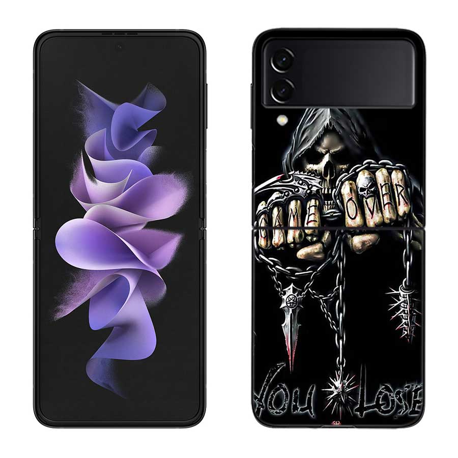 

Grim Reaper Skull Skeleton Case for Samsung Galaxy Z Flip 6 Flip 5 4 3 5G Black Cell Phone Cover Samsung Z Flip 5 5G Luxury P Samsung Z Flip 3 5G