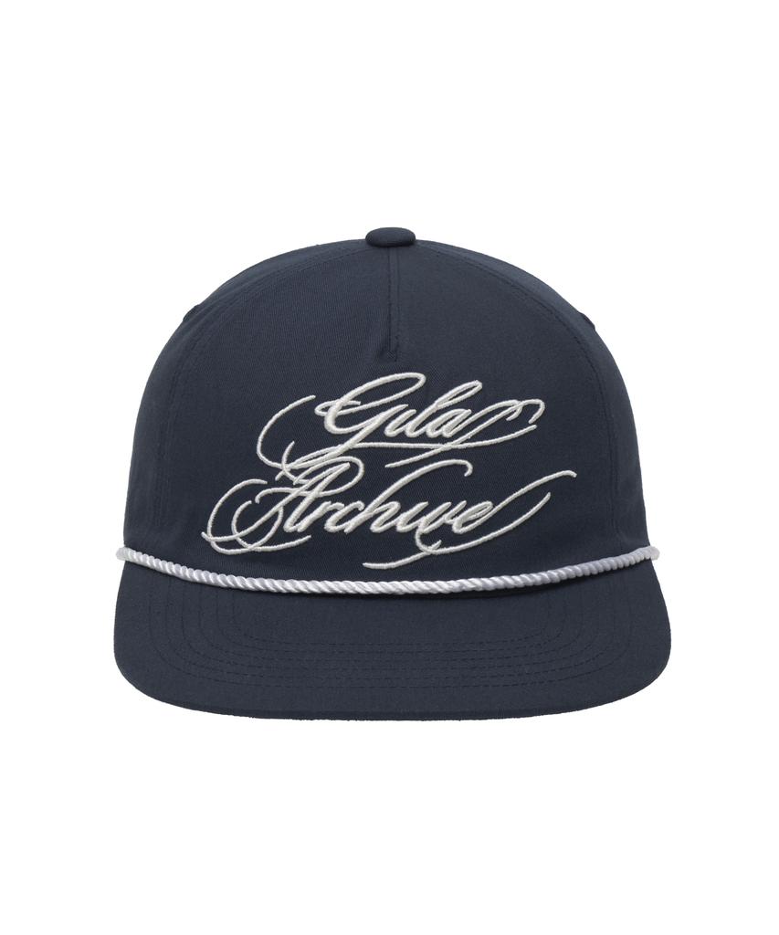 Gillaakaibeu Script Lettering Trucker Cap_Navy