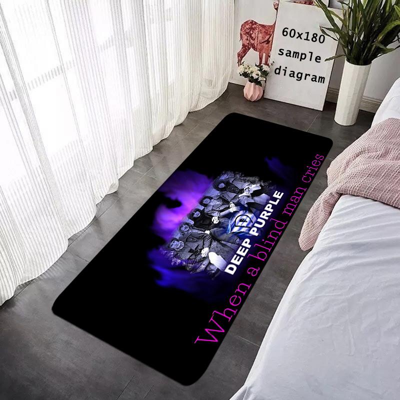 Foot Rug Welcome Floor Mat for Entryway Deep Purples Bath Hallway Carpet Kitchen Water Absorbed Rugs Fluffy Home Decor
