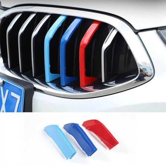 For BMW 8Series 19-22 M-Color Car Front Grille Strip Ert Trims Stickers Cover
