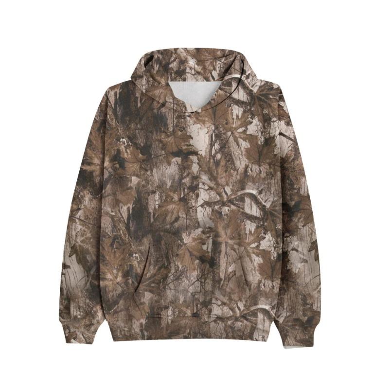 Women S Loose Fit Hooded Sweatshirt With Branch Print