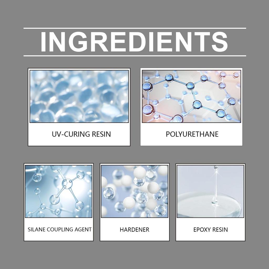 RAYHONG Lepidlo na opravu autoskel (50 ml) Skleněná Nano Opravná Tekutina Rychlá Oprava Prasklé Sklo Opravné Lepidlo