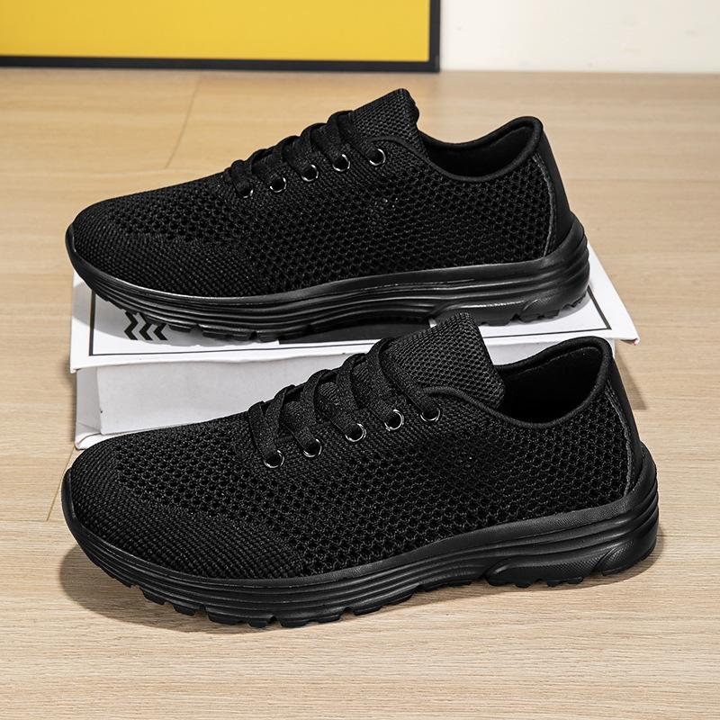 

Black women s shoes versatile sports shoes women s 2025 summer new lightweight travel and leisure mesh breathable running shoes 36