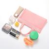 Pink mesh multi-pocket mini makeup bag Swimming bag Portable travel storage bag Portable bath bag Beach bag one pack