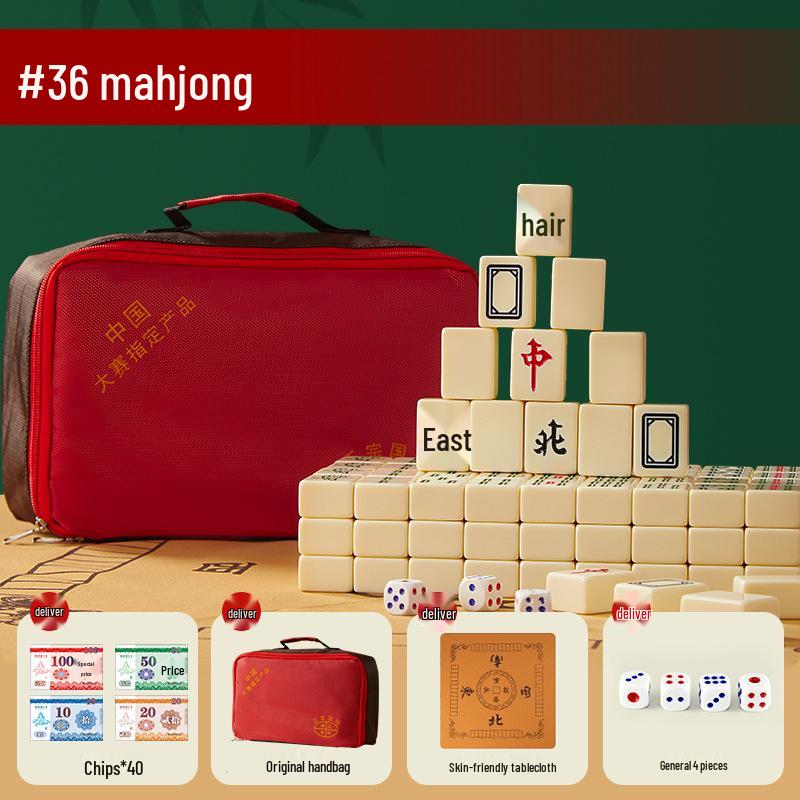 Ivory Mahjong Tiles - Genuine Flawless Hand Rubbed Solid Color, Available In Large (40mm), Medium, and Small (36mm) Sizes