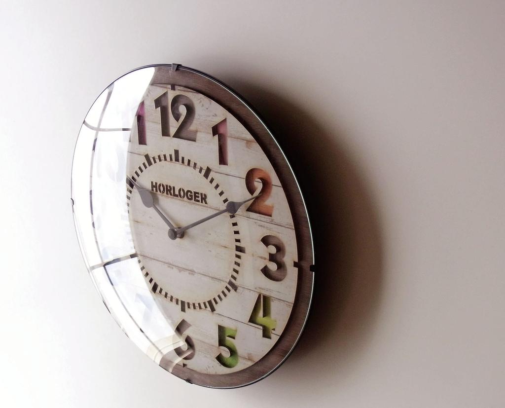 Interform Forli CL-8332WH Colorful Rainbow Radio-Controlled Wall Clock, 30cm Diameter