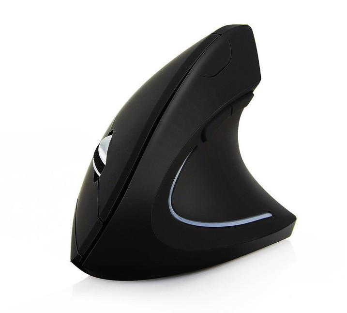 Wiederaufladbare vertikale kabellose Maus – beidhändiges Design, optisch, ergonomischer Griff