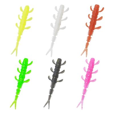 10pcs Soft Baits for Trout Swimbaits Mini Fishing Lures Wobblers Split Tail Lures Fishing Tackle Artificial Baits