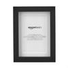 Amazon Basics Rectangular Photo Frames with Mats, 13x18cm, Mat 10x15cm, Black, 2-Pack