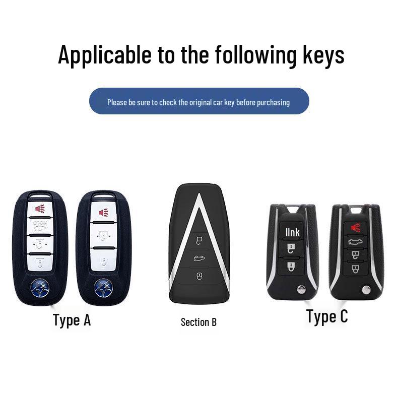 Metal Key Shell Buckle for Dongfeng Venucia T90, D60, T70, T60 Car Key Cover & Decoration