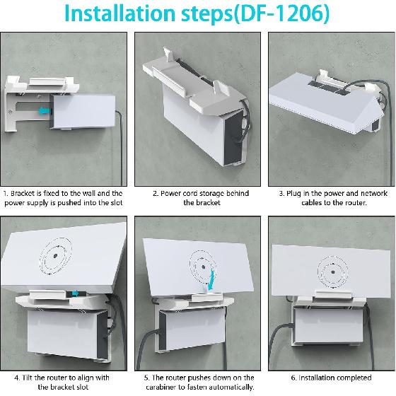 2 in 1 Starlink Gen 3 Router Mount & StarLink V3 Power Supply Brackets Holder - Star Link Internet Kit Satellite, Signal Integrity Space Saving, ABS