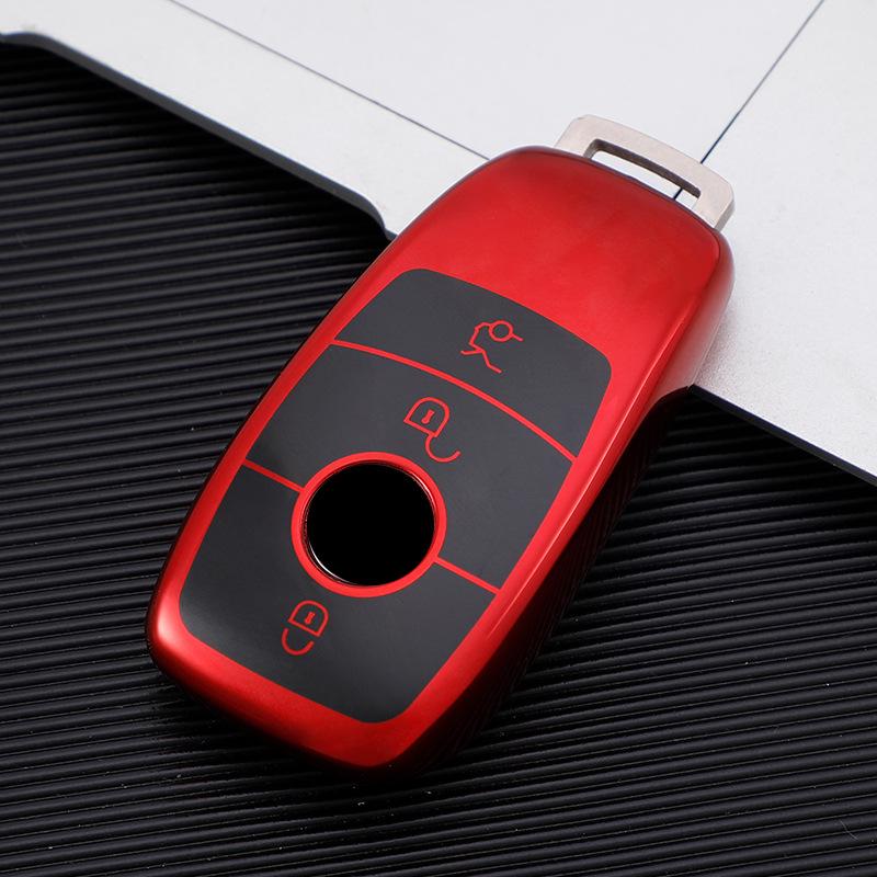 Mercedes-Benz E-Class TPU Key Case Cover for E300l E200l S320 LS450 - Full Protection Soft Rubber Key Bag