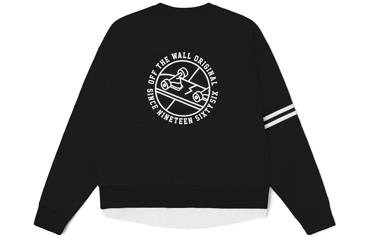 Vans Sweatshirts Unisex Black Crew Neck Moderate Regular VN0002JNBLK L