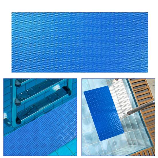 Ladder Pad Uneven Surface Widely Applicable Foldable Bendable Cuttable Non-slip PVC Swimming Pool Ladder Mat Home Use