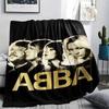 1 Stück ABBA Aufdruck Flanelldecke, Hohe Qualität, Bequem für alle Jahreszeiten, Heimdekoration, Wärme und Komfort, Perfekt für Weihnachtsgeschenke