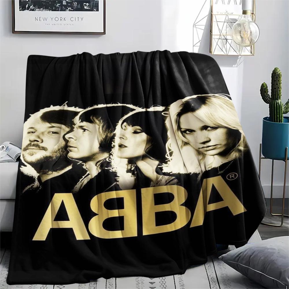 1 Stück ABBA Aufdruck Flanelldecke, Hohe Qualität, Bequem für alle Jahreszeiten, Heimdekoration, Wärme und Komfort, Perfekt für Weihnachtsgeschenke