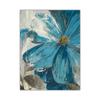 Blue Paint Flowers Canvas Painting Poster Blooming Life Botanical Print Abstract Vintage Wall Art Picture for Living Room Decor